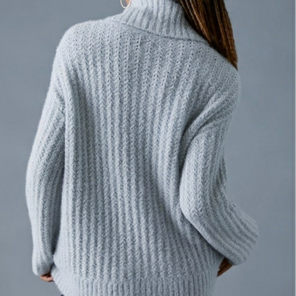 Anthropologie Maeve Cowl Neck Chunky Knit Sweater - Picture 2 of 8